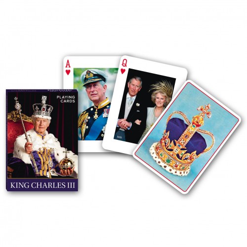 Carti de joc de colectie Piatnik, cu tema "King Charles III"